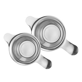 HugeDE 2 Pcs Stainless Steel Tea Filters Fine Mesh Tea Strainer Metal Tea Infuser Loose Leaf Tea Filter Tea Steeper Basket with Double Handles