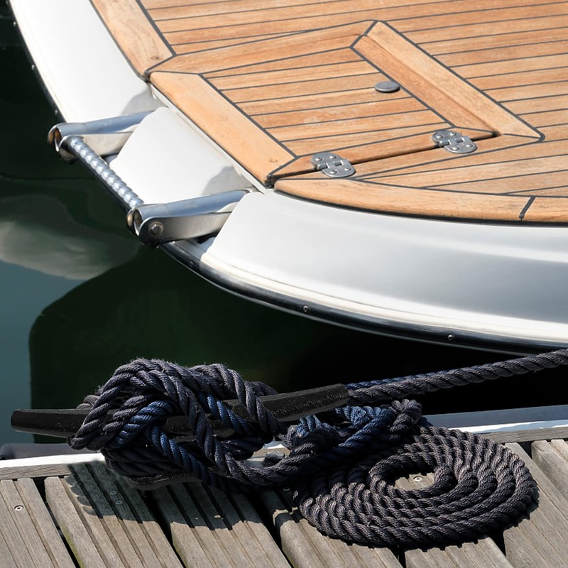 ORLANG 6 Inch Dock Cleats, Electrophoretic Coated Black Boat Cleats