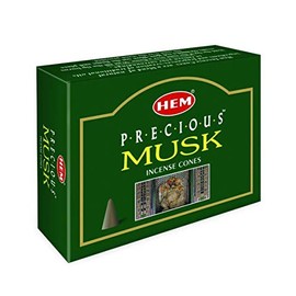 Hem Precious Musk - Case Of 12 Boxes, 10 Cones Each - Incense From India