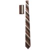 Stacy Adams Men's Microfiber Stripped Tie Set, Brown, One Size