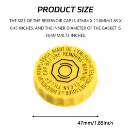 HHZL Brake Fluid Cap Replacement Brake Master Cylinder Cap, Fluid Tank Reservoir Cover for Chrysler Sebring, Dodge Ram 1500 2500 3500, Jeep Wrangler JK Grand Cherokee OEM#4683656AB 5014518AA