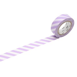 mt Masking Tape 1P"Stripe Lilac 2" Washi Masking Tape - Lilac