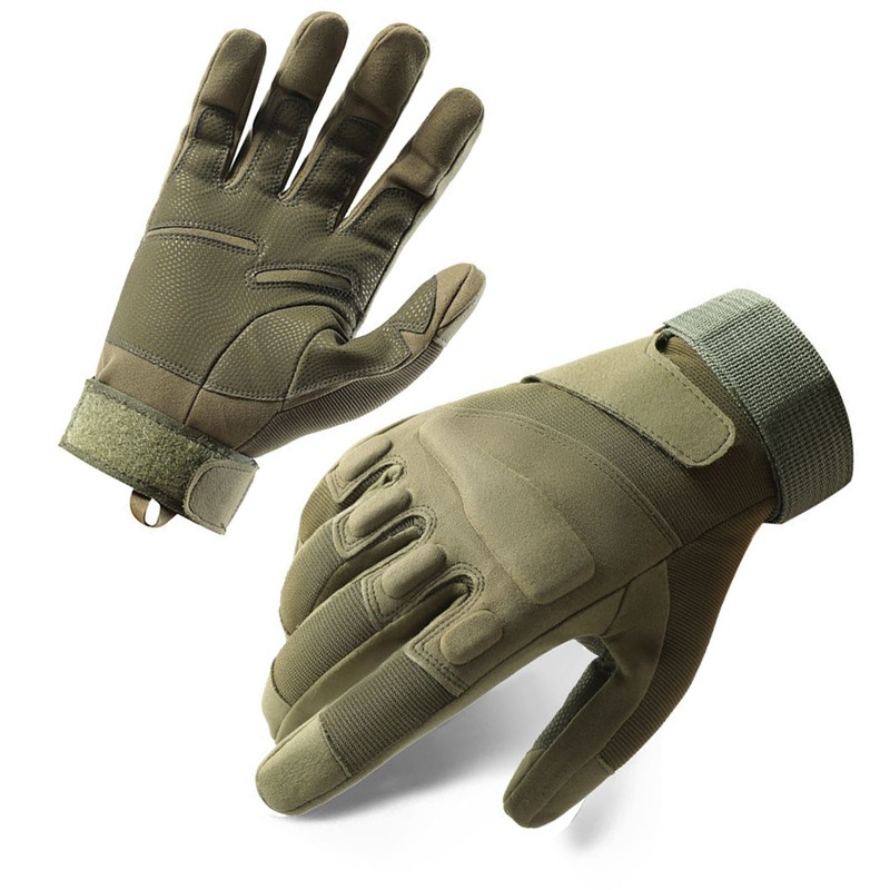 Protective Gloves Full Finger M Size Microfiber Leather Breathable Wind