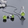 Gem Stone King 925 Sterling Silver Green Peridot Pendant and