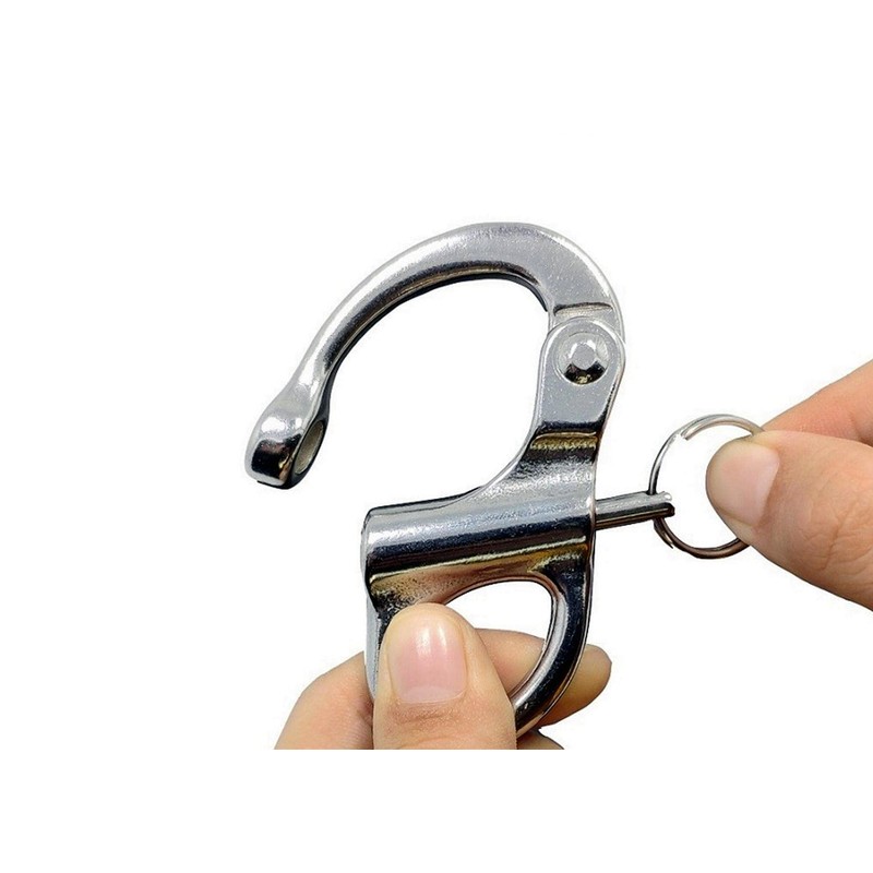 Pair of Stainless Steel 316 Fixed Snap Shackle，Quick Release Fixed