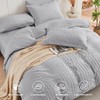 HYMOKEGE Light Grey Duvet Cover King Size, Ultra Soft 3-Piece