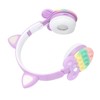 Bluetooth Cat Ear Headphones Fashionable Light Up Wireless Headset for