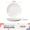 Miicol Small Dessert Plates Set of 6, Ceramic White Appetizer