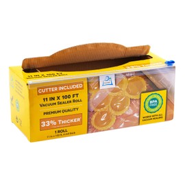 11" x 100' Vacuum Sealer Bags Rolls & Dispenser Cutter Box - BPA Free, 4 mil thick - Great for Sous Vide - Works with Food Saver Machines
