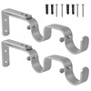 Anndason Heavy Duty Curtain Rod Brackets Adjustable Double Rod Holders