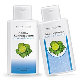 Sanct Bernhard Aroma Set: Ginkgo Lime Shower Gel, Body Lotion Ginkgo Lime 500 ml