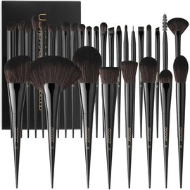 docolor Juego de Brochas de Maquillaje Profesionales, 30 Piezas, Obsidiana, Brochas de Maquillaje, Polvo Sintético Premium, Base de Kabuki, Contorno, 
