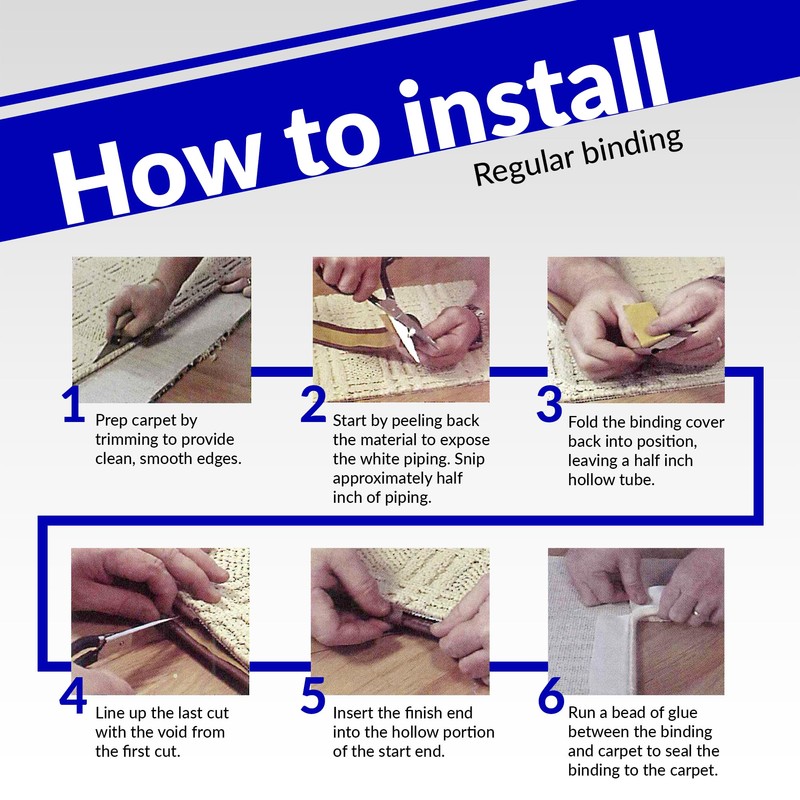 Instabind Carpet Binding - Regular Style & Rug Edge Binding,