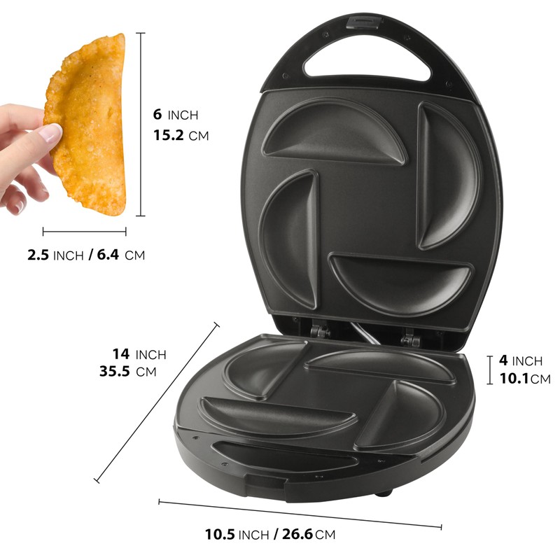 FineMade Electric Empanada Maker Machine with Press Mold,Large Dumpling Maker