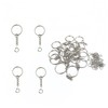 Premium Key Ring with Chain and Open Jump,50 Pack1 inch
