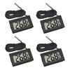 4 Pcs Digital Thermometer Temperature, Fridge Thermometer with External Probe