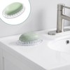 2 Pcs Silicone Soap Holder, Clear Silicone Soap Dish for