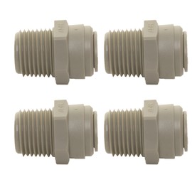 1/2" NPTF Thread to 1/2" Push Fit Connection Piece - Compatible with John Guest Part PI011624S (4)