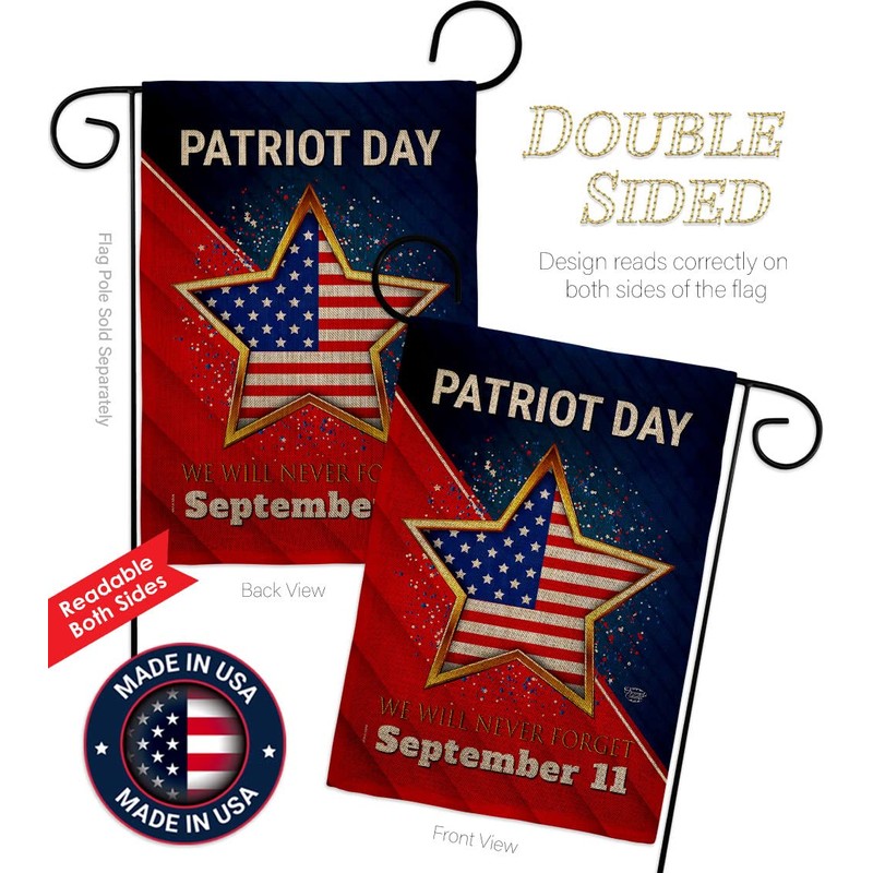 Ornament Collection Never Forget 9/11 Burlap Garden Flag Set Mailbox