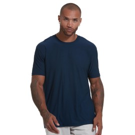 True Classic Workout Shirts for Men – Mens Shirts & Muscle Shirt for Men, Gym Shirts, Tank Tops Men and Athletic Base Layer, Quick-Dry Mens Workout Shirt, Pack of 1, Navy, L