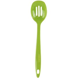 Reston Lloyd Melamine Slotted Spoon Kitchen Utensil, Premium Quality Utensil with Heat Resistant Ergonomic Handle, Durable BPA-Free Plastic, 11.5 inch long, One Piece, Lime