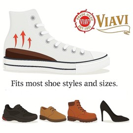 The Viavi Company | Rubber Heel Lift | D60 | Ladies Wide 12 mm D60 | Shoe Inserts | 4-Pack