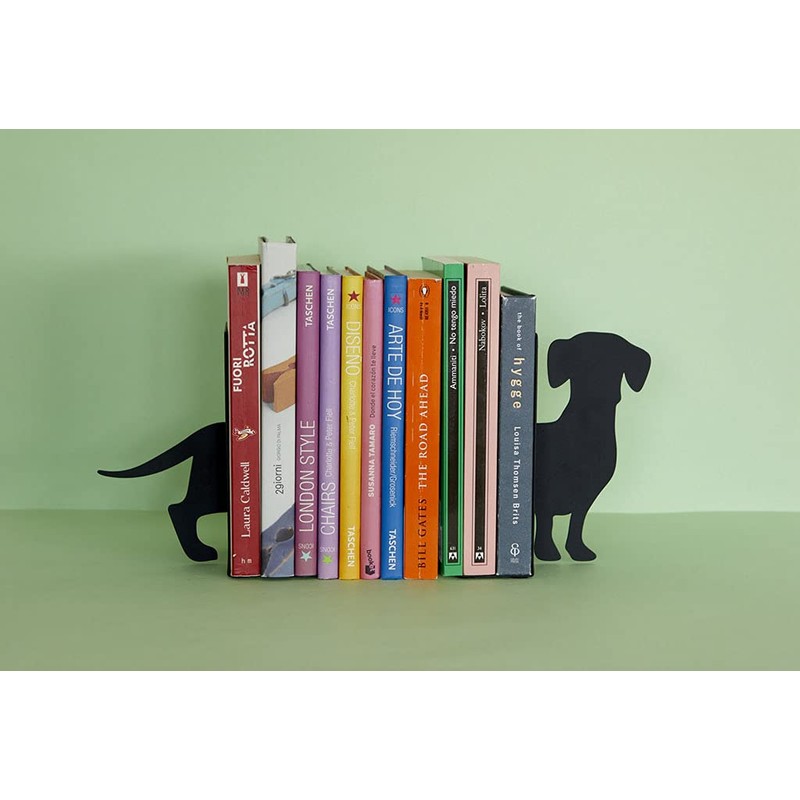 Balvi Bookend Teckel Colour black Dog shaped Support for books