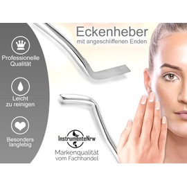 Corner Lifter Foot Care Stainless Steel Foot Care Instrument with Long Ground Ends - Nail Lifter Nail Care Double Instrument Pedicure Instrument with Case Specialist Trade Quality