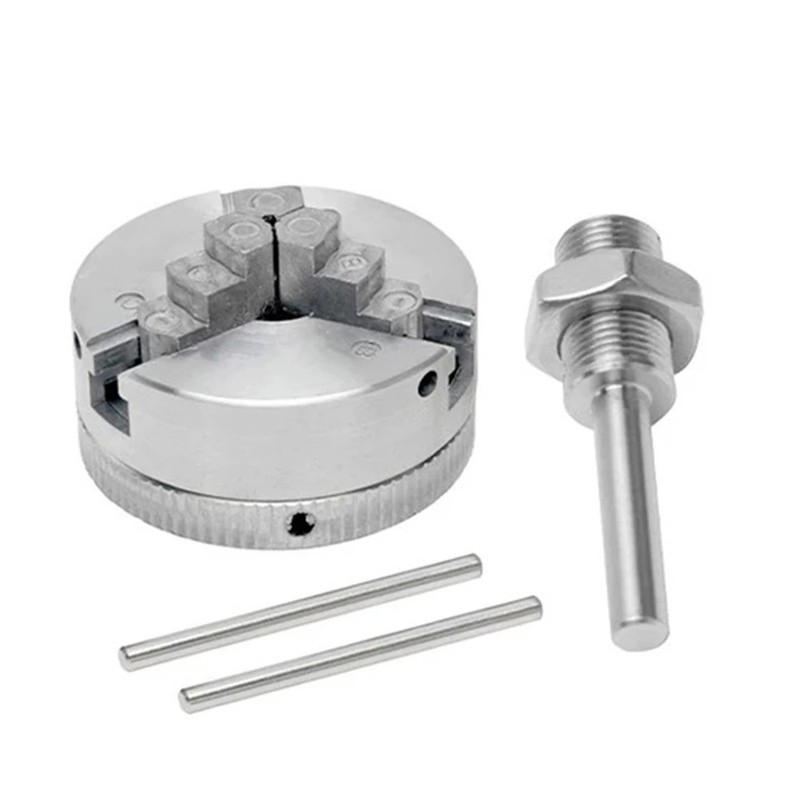 Zinc Alloy 3-Jaw Chuck Connecting Rod Self Centering Wood Turning