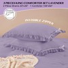HARBOREST King Comforter & Pillow Shams - Lavender, Fluffy King