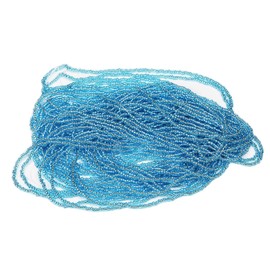 BALABEAD 11/0 Sliver Lined Seed Beads String Hanks,1 Hank 3 Meters Total 3 Hanks 9 Meters (Turquoise Blue-Sliver Lined)