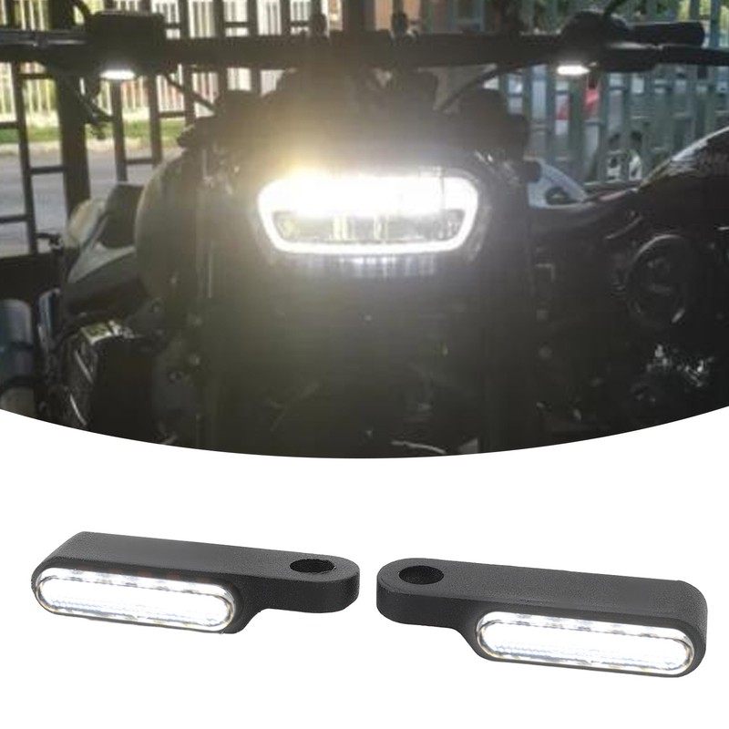 1 Pair Motorcycle LED Turn Signal Running Lights Retro Style