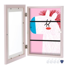 PATIKIL Art Frame 8.5x11 Front Opening Frames Artwork Display Storage Frame for Wall for Artwork 3D Picture, 1 Pcs, Pink