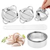 7 Piece Dumpling Maker Set, Stainless Steel Empanada Press Kit,