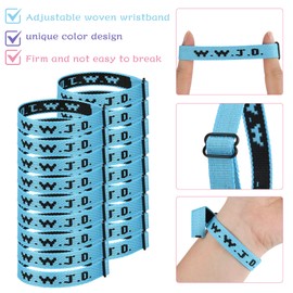 18PCS WWJD Christian Bracelet Pack for Women Men, Jesus Gifts Wristbands, WWJD Bracelets - What Would Jesus Do Bracelet, 18 Blue