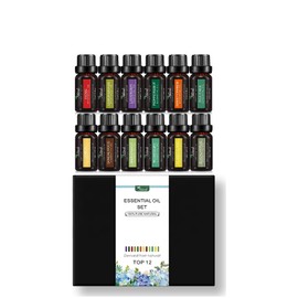 Kit de 4 kit de aceite escenciales aromaterapia, humificador, vaporizador, Masajes difusor de aromas, esencias, velas, SPA, set aceites Caja de Regalo (Rosa, Limon, Limon Grass, Lavanda, Bergamota, Arbol de Te, Menta, Naranja, Sandalo, Romero, Ylang Ylan