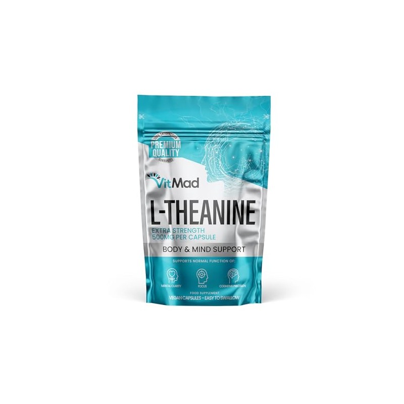 L-Theanine 500mg - 90 Capsules - Supports Sleep and Relaxation