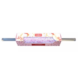The Bakehouse New White Pink Christmas Acrylic Rolling Pin W/ Snowflakes Baking Dough Roller
