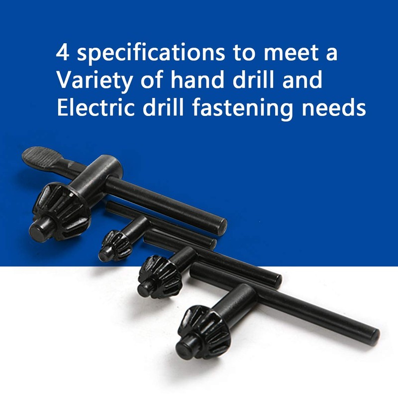 ATOPLEE 4 Sizes Drill Chuck Key Wrench,Drill Press Chuck Key