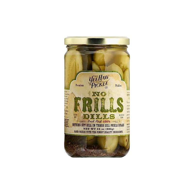 Yee Haw Pickle Company No Frills Dill, 24 oz