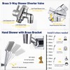 YDmeet 12 Inch Shower Head with Handheld Spray Combo- Rain