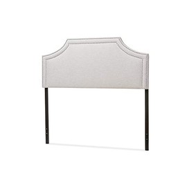 Baxton Studio Avignon Modern And Contemporary Fabric Upholstered Headboard Grey/Queen/Contemporary