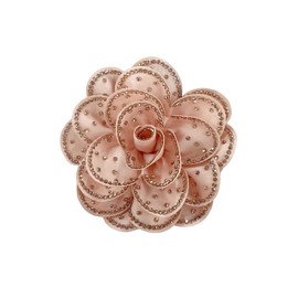 Rose Flower Rhinestones Big Brooch Lapel Pins for Women Her Fashion Elegant Crystal Camellia Floral Brooches Pin for Dresses Suit Clothes Accessories Jewelry Boutonniere Wedding 100mm (Pink)