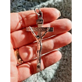 Large Silver Plated Cross Crucifix Pendant