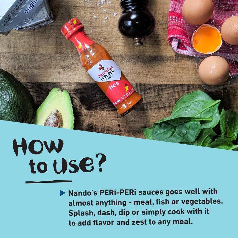 Nando's PERi PERi Garlic Sauce - Medium Heat Tangy Flavor