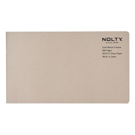NTY3206 NOLTY Notebook, Horizontal Slim Plus, Square Matrix, Greige