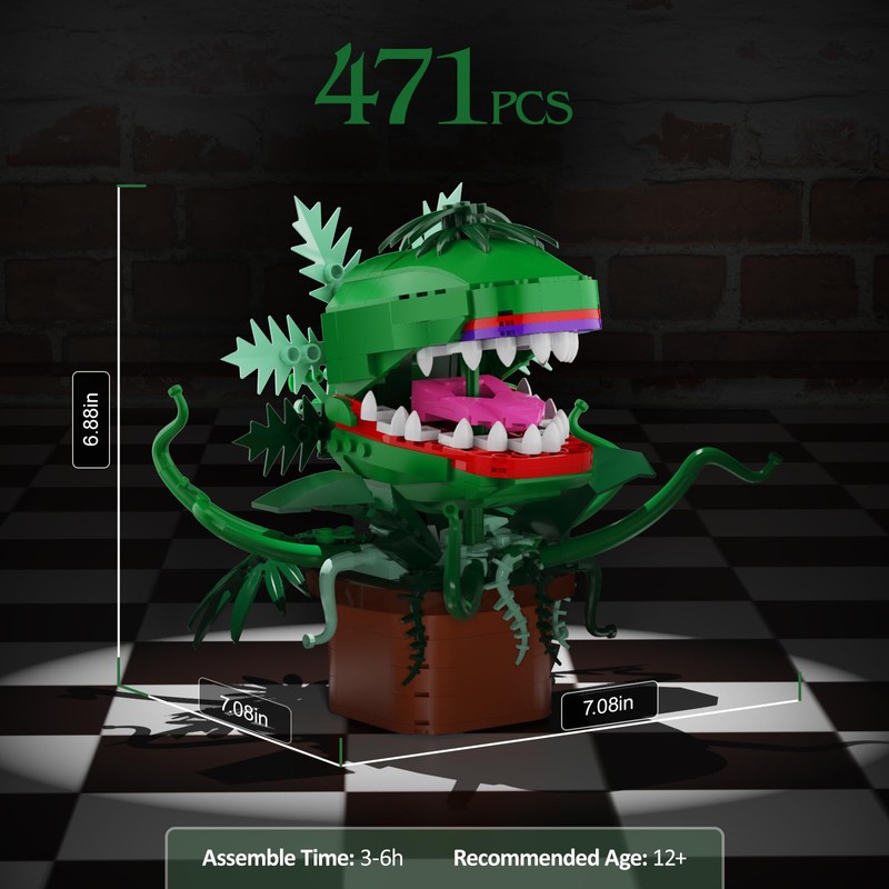 SymGrpu Piranha Plant Building Set, 471Pcs Little Shop of Horrors