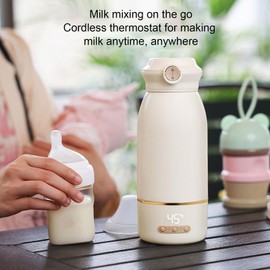 Portable Milk Warmer, Cordless Fast Bottle Warmer with Smart Temperature Control, Multi Functional Bottle Warmer for Breastmilk
