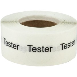 Clear Tester Stickers 0.75 Inch 19 mm Round 500 Count