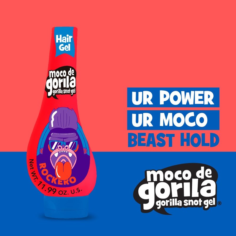 Moco de Gorila, Explosive Rocker Hair Styling Gel, Long-Lasting Hold,